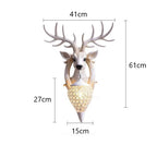 Modern Deer Head LED Wall Sconce Light for Luxury Living Room Decor