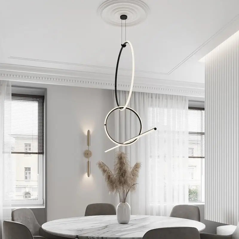 Minimalist Geometric LED Pendant Island Lighting