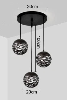 Kelly Pendant Lamp: Vintage Ball Light Chandelier for Industrial Home Decor