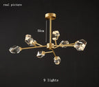 Modern Diamond Crystal Chandelier LED Light Fixtures for Kitchen Living Room