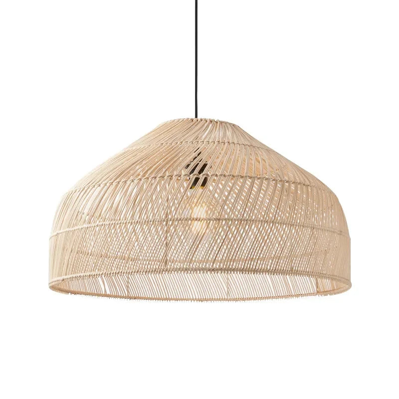 Rattan Pendant Chandeliers: Vintage LED Lighting for Living Room, Dining Room Decor