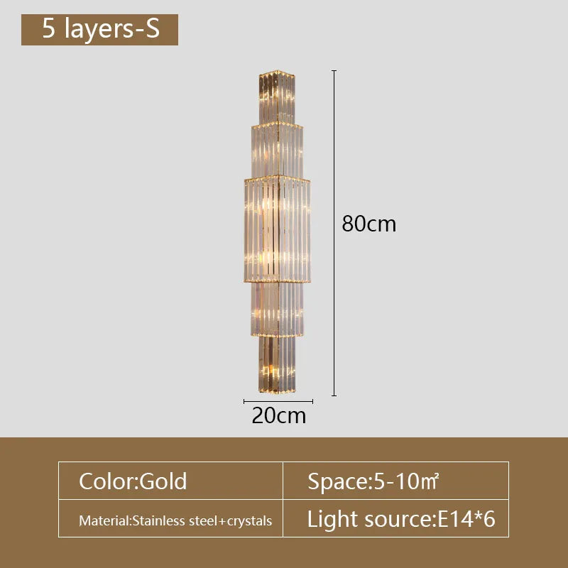 Crystal Wall Lamp: Elegant Lighting for Luxury Hotel, Club, Villa, Living Room, Office, Banquet