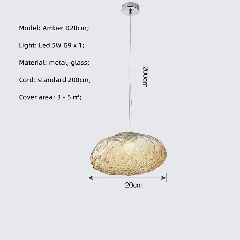 Glass LED Chandelier Lighting for Modern Stairs, Dining Room, and Home Bar