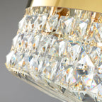 Nordic Gold Chrome Crystal Ceiling Chandelier for Living Room & Bedroom