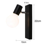 Nordic Vintage Wrought Iron Wall Lamp Sconce for Bedroom Living Room Decor