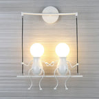 Little Man LED Wall Light: Modern, Simple, Creative Design for Children's Bedroom