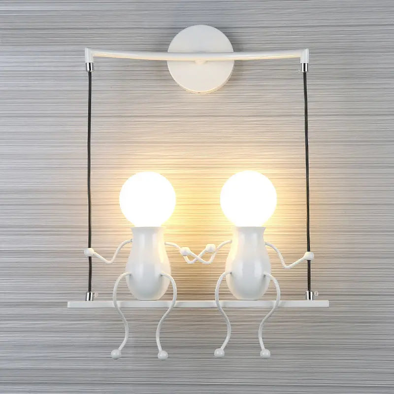 Little Man LED Wall Light: Modern, Simple, Creative Design for Children's Bedroom