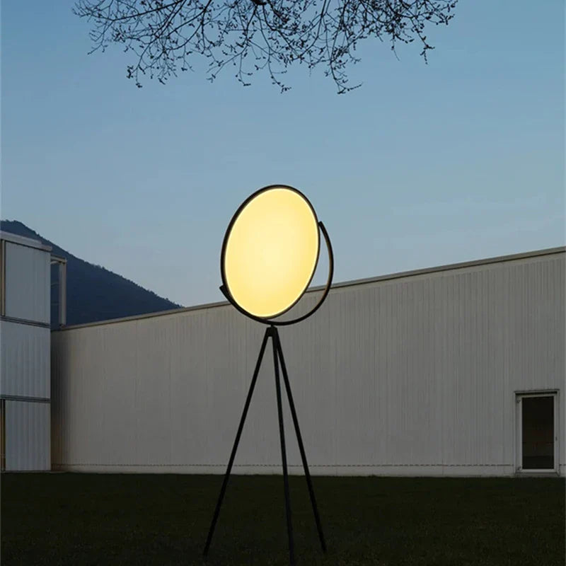 Tripod Moon Floor Lamp: Modern Art Design for Living Room, Study, Hotel - Eye Protection