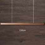 Black Walnut Dining Pendant Light: Simple Log Strip Design for Dining Room, Office
