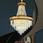 Crystal Chandelier for Duplex Villa Living Room with Intelligent Dimming