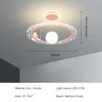 LED Chandelier for Boy's Room with Remote Control and Modern Design