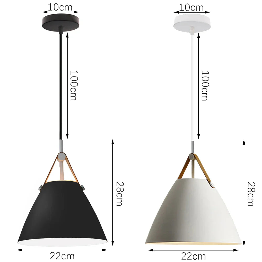 Nordic Modern Wood Pendant Light by - LED E27 Vintage Industrial Fixture for Home