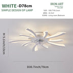 Smart LED Ceiling Fan Light - App Controlled, Silent, Adjustable Speed