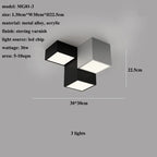 Nordic Black White LED Ceiling Lamp for Stylish Living Room, Bedroom, Office Lighting