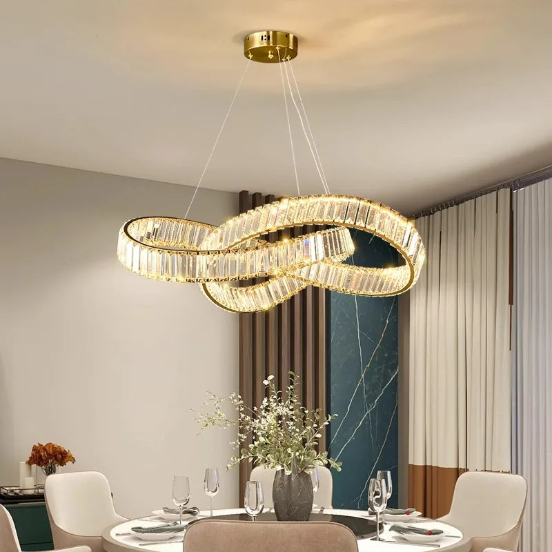 Crystal Chandelier Pendant Lamp for Modern Living Room & Dining Room Lighting