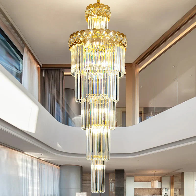 Light Luxury Crystal Chandelier for Elegant Villa Living Room & Hotel Lobby