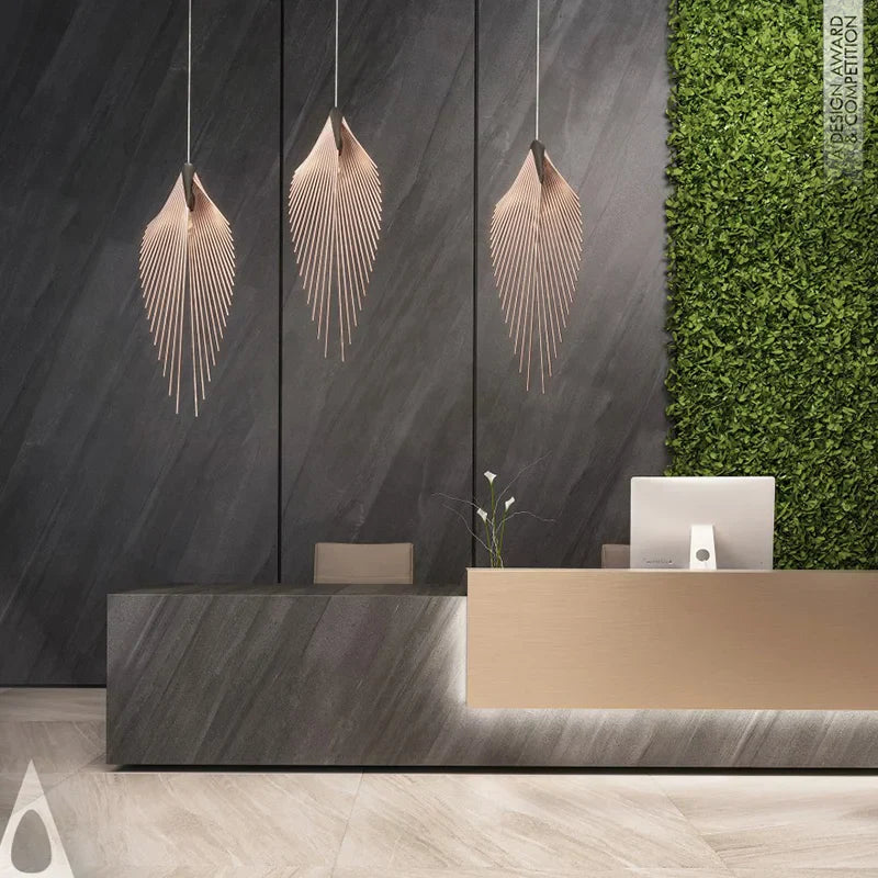 Leaf Chandelier LED Pendant Light Modern Minimalist Hanging Lamp for Home Decor