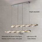 Circle K9 Crystal Pendant Chandelier LED Hall Villa Hanging Light