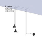 Modern Black Wall Lamp for Living Room Bedroom, Long Wire Design, Plug-in Sconce Light