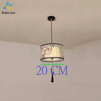 Modern Minimalist Fabric LED Chandelier Room Decoration Chinese Style Pendant Lamp
