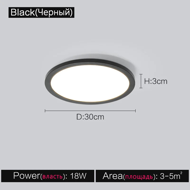 Modern Round LED Ceiling Lamp for Living Room, Bedroom, Dining Room, Balcony, and Corridor