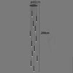 LED Staircase Chandeliers: Modern Pendant Light Lamps for Living Room Decor