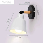 Nordic Wood Sconce Lights E27 for Bedroom Living Room, LED Wall Lamp Home Decor