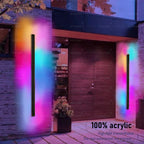 RGB Wall Light: Waterproof Aluminum Outdoor Indoor Dimmable Lamp.