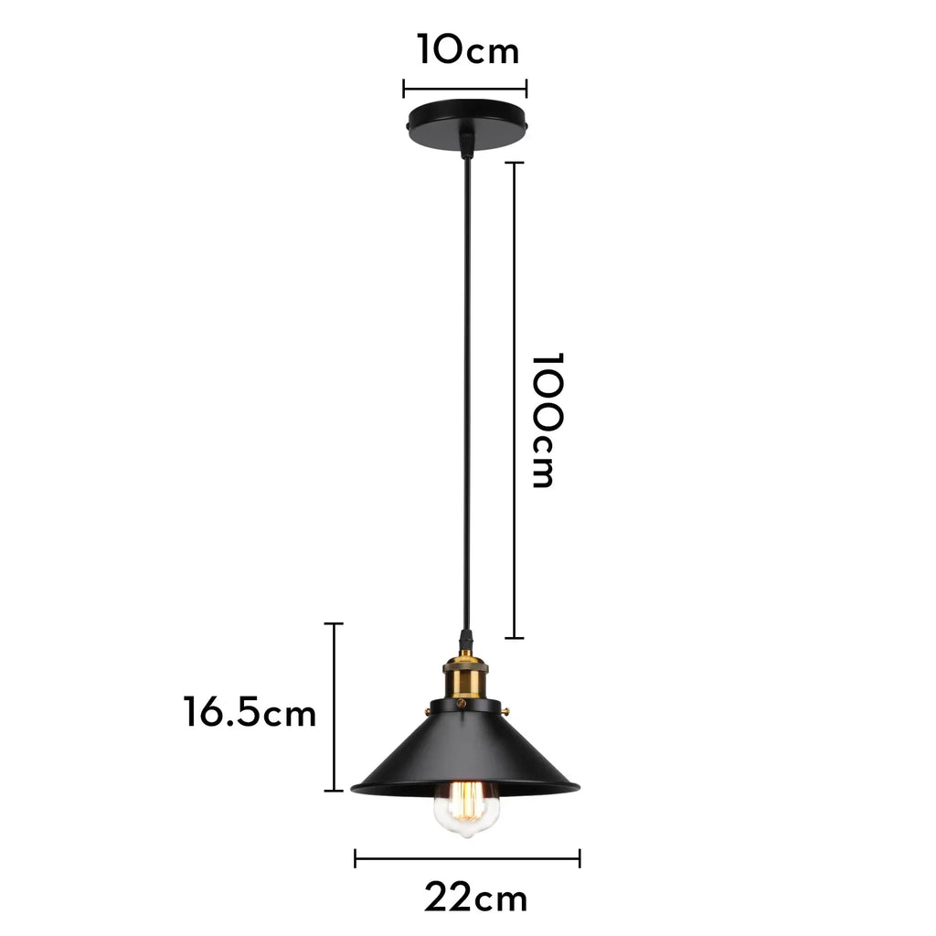Retro Industrial Pendant Ceiling Lamp E27 LED Chandelier Loft Light for Home Living Room