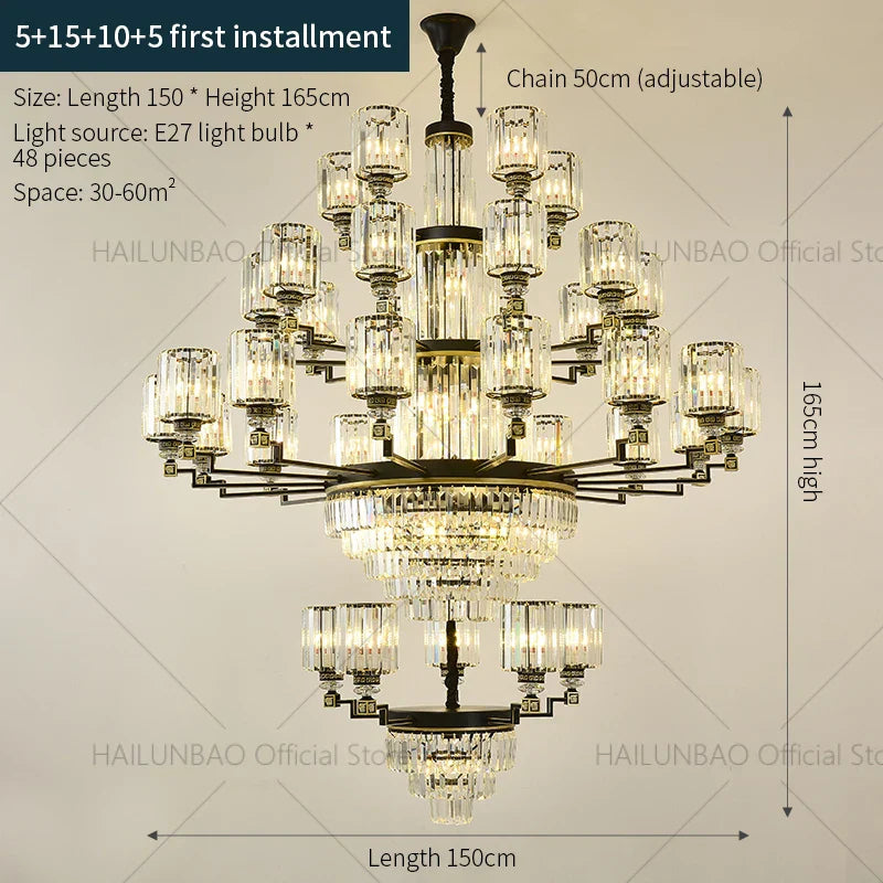 Modern Crystal Chandelier Light for Luxurious Living Spaces