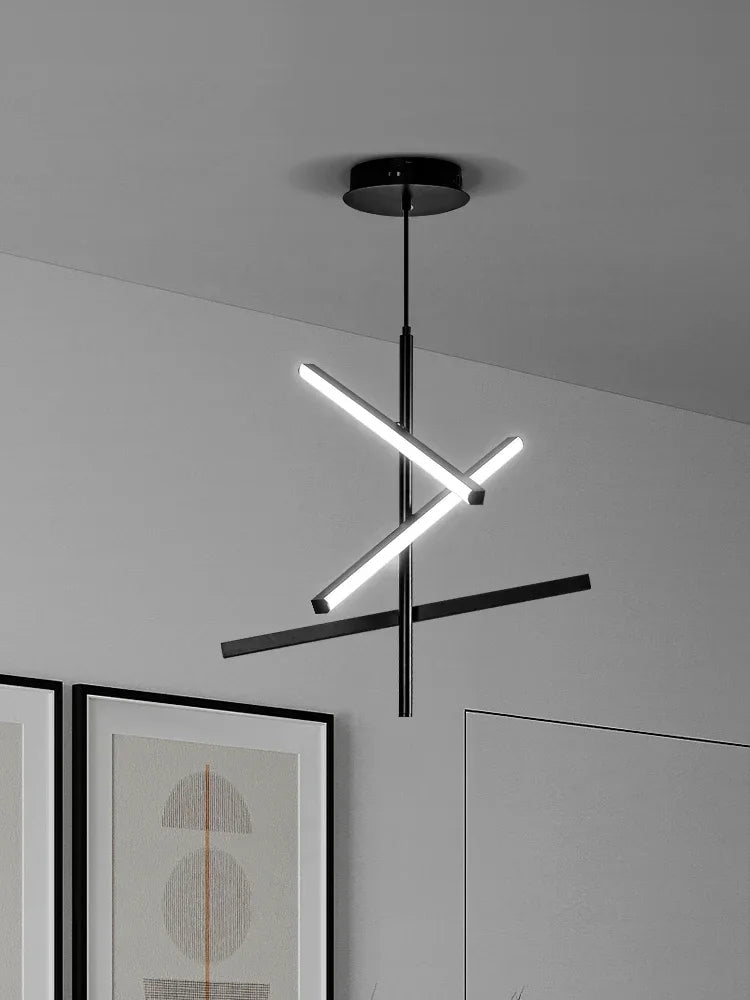 Modern Nordic Stripes LED Pendant Chandelier for Living, Dining, Bedroom & Loft