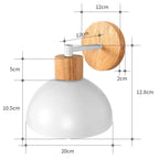 Wooden Wall Light Bedside Lamp Shade Modern Nordic E27 LED Sconce Living Room Lighting