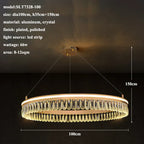 Modern Crystal LED Chandelier for Living Dining Room Decor