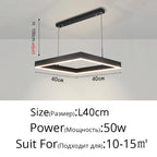 Nordic Designer Aluminum LED Chandelier for Living Room Dining Table by Afralia™