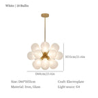 Glass Bubble Chandelier Ceiling Pendant Light for Modern Living Room Decor