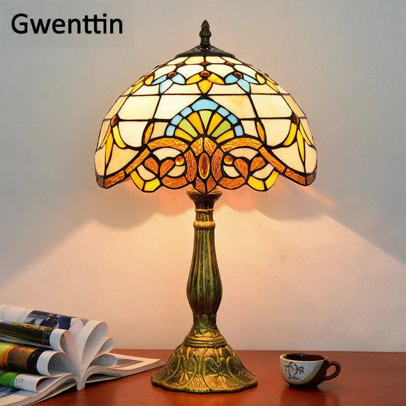 Tiffany Style Stained Glass Led Table Lamp