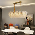 Modern Luxury Clear Glass Chandelier for Bedroom Living Room Kitchen.