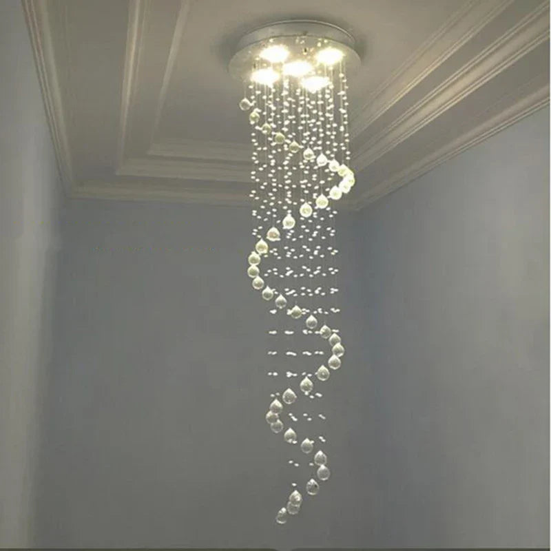 Modern LED Chandeliers for Staircase Lighting Fixture Luxury Hotel Villa Bedroom Lamp