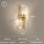 Crystal Wall Light: Minimalist Bedside Loft Wall Sconce for Living Room
