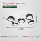 Honeycomb Art Ceiling Lamp Set for Smart Living Room, Hall, and Restaurant