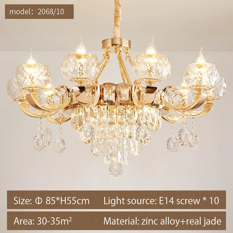 Crystal Chandelier: Grand European Villa High-end Fixture for Living Room, Restaurant, Building