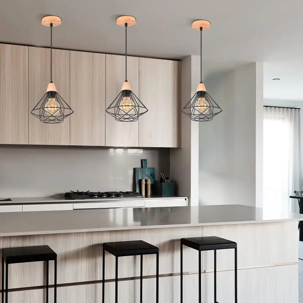 Industrial Wood Ceiling Chandelier for Bedroom Cafe Bar Restaurant Decor