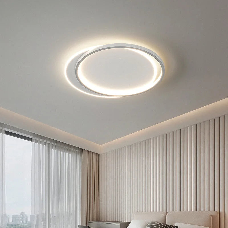Modern Round LED Ceiling Lamp for Bedroom, Living Room, Study - Dimmable Circle Light Fixtures