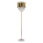 Crystal Gold Floor Lamp for Bedroom & Living Room - Modern Luxury LED Light