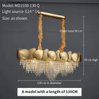 Elegant Crystal Chandelier for Villa Hotel Project Bedroom Restaurant Living Room