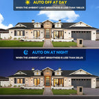 Outdoor LED Wall Light Dusk to Dawn Sensor Matte Black Waterproof Sconce