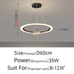 Circle Ring Pendant Light Chandelier Modern Living Room Bedroom Lamps Ceiling Luminaire