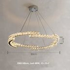 Crystal LED Pendant Lights Chrome Steel Modern Luxury Fixtures