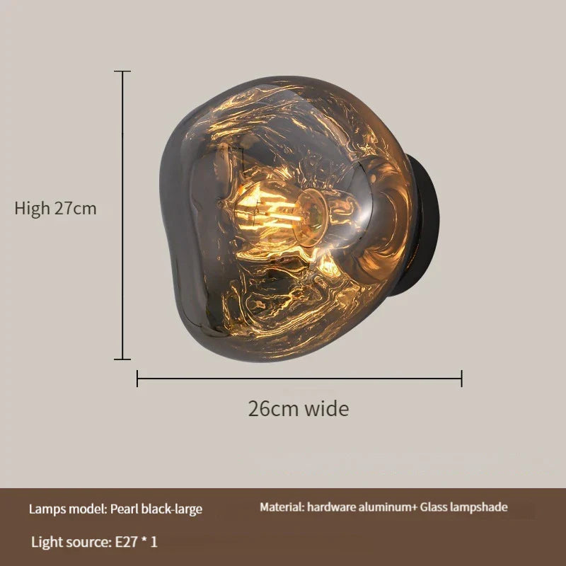Glass LED Wall Lamp: Modern Lighting for Living Room, Hallway, Bedroom & Decor