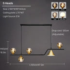 Linear Hanging Lamp Minimalist Chandelier Modern Nordic Dining Table Lantern